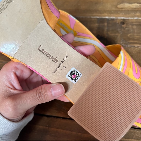 Larroude Brigitte Acqua Wave print mules - Picture 6 of 9